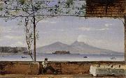 Johann Jakob Ulrich Seaside Terrace near Naples oil